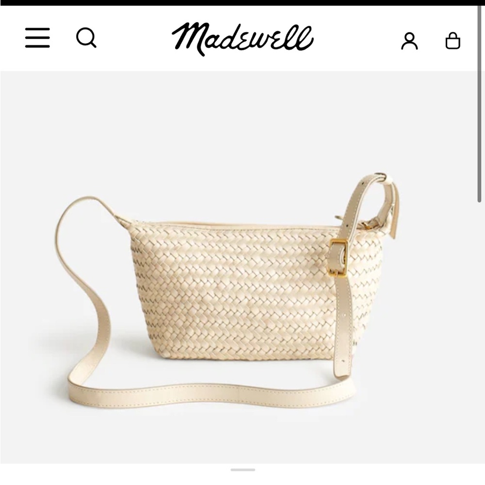 Madewell Woven Cream Crossbody Bag